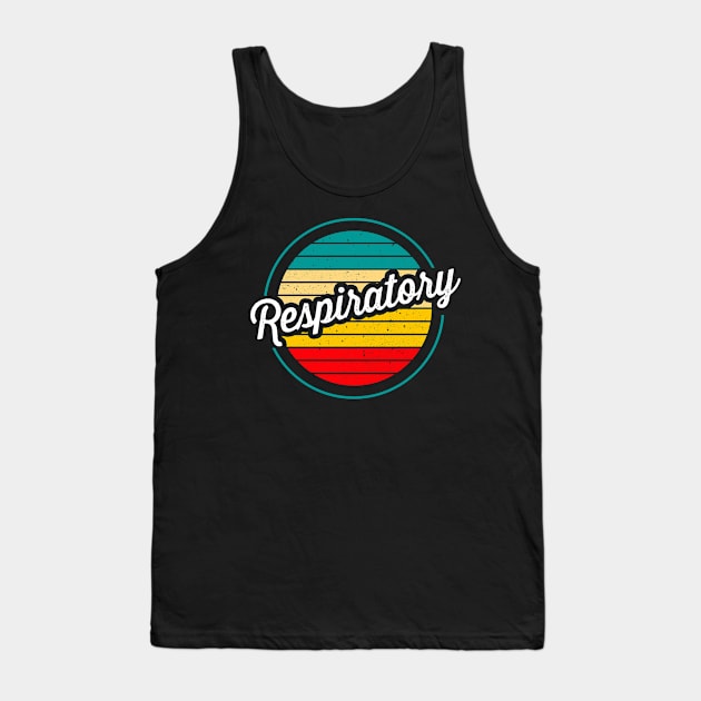 Respiratory Therapist Retro Vintage Sunset Tank Top by BDAZ